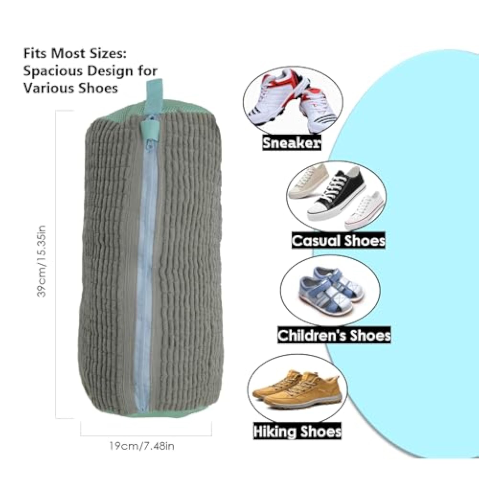2pc Reusable Shoe Cleaning Bags for Sneakers